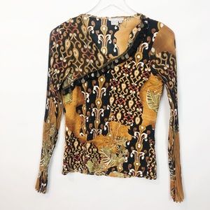 Alberto Makali Golf Mixed Media Blouse S